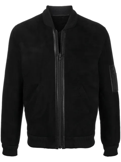 Liska ribbed trim bomber jacket