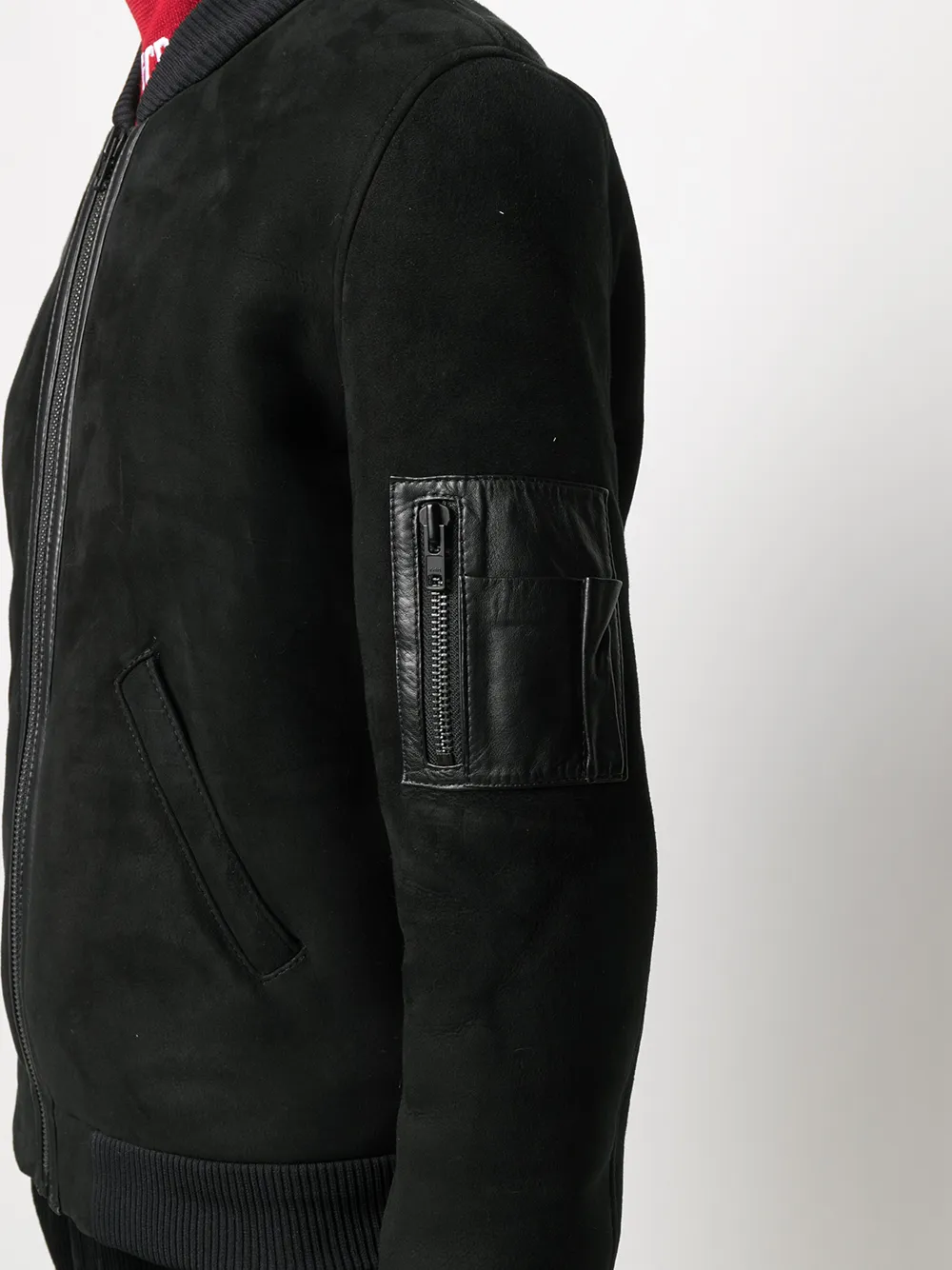 Liska Bomberjack met geribbelde afwerking Zwart