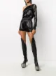 Image 2 of Rick Owens one-shoulder cutout satin playsuit