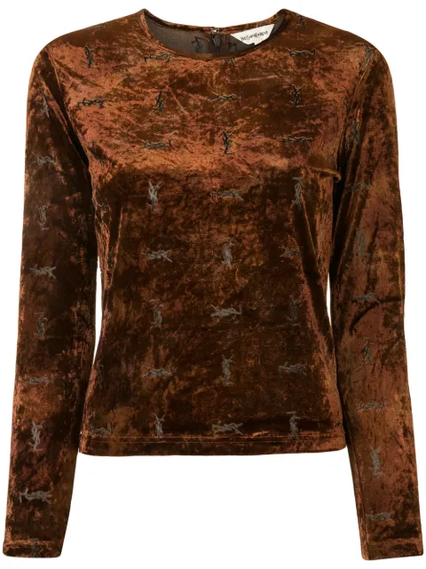 Yves Saint Laurent Pre-Owned Bluse mit Logo