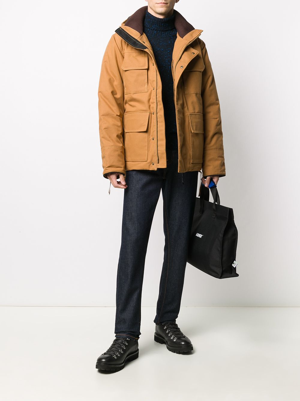 фото Junya watanabe man парка с капюшоном из коллаборации с canada goose