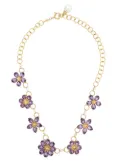 Dolce & Gabbana 18K yellow gold Spring amethyst, citrine and sapphire necklace