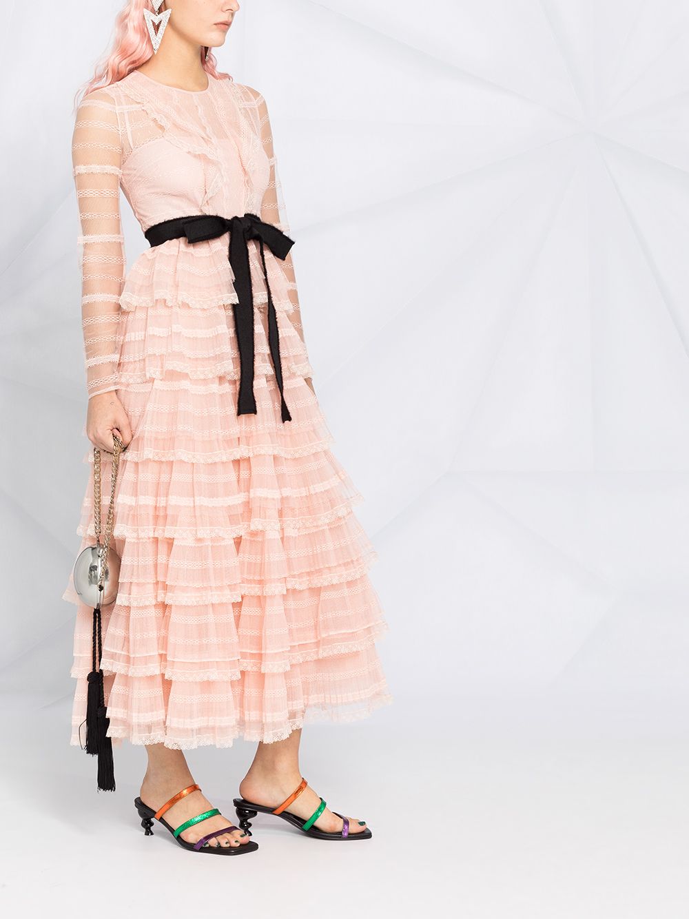 фото Redvalentino длинное ярусное платье