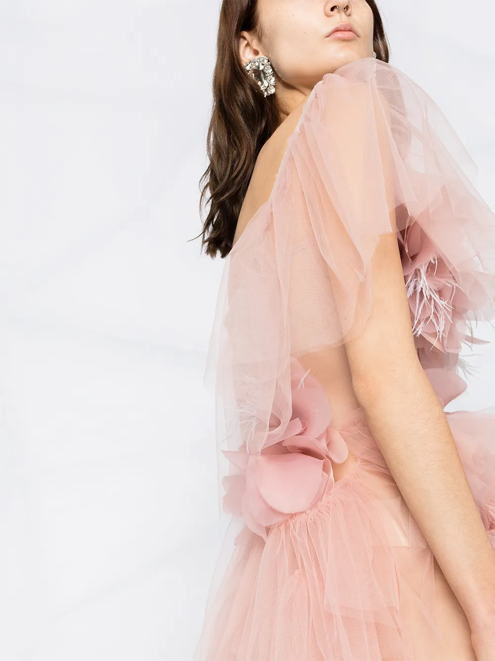 tulle forming dress, FARFETCH