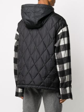 check-print hooded jacket展示图