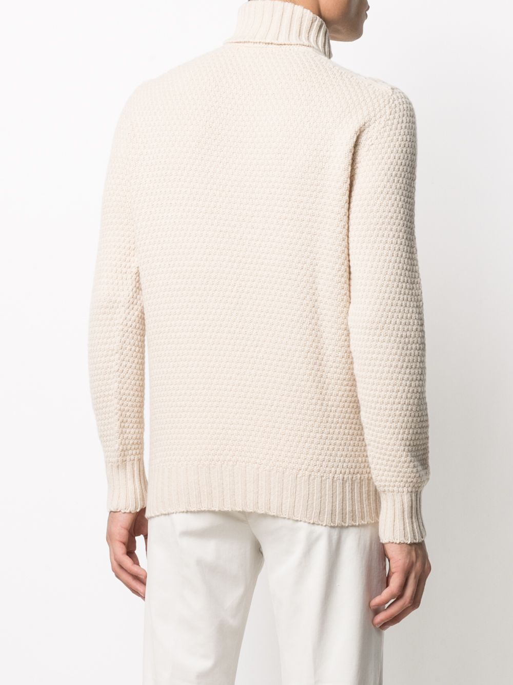 Shop Drumohr Cable-knit Wool Jumper In Neutrals