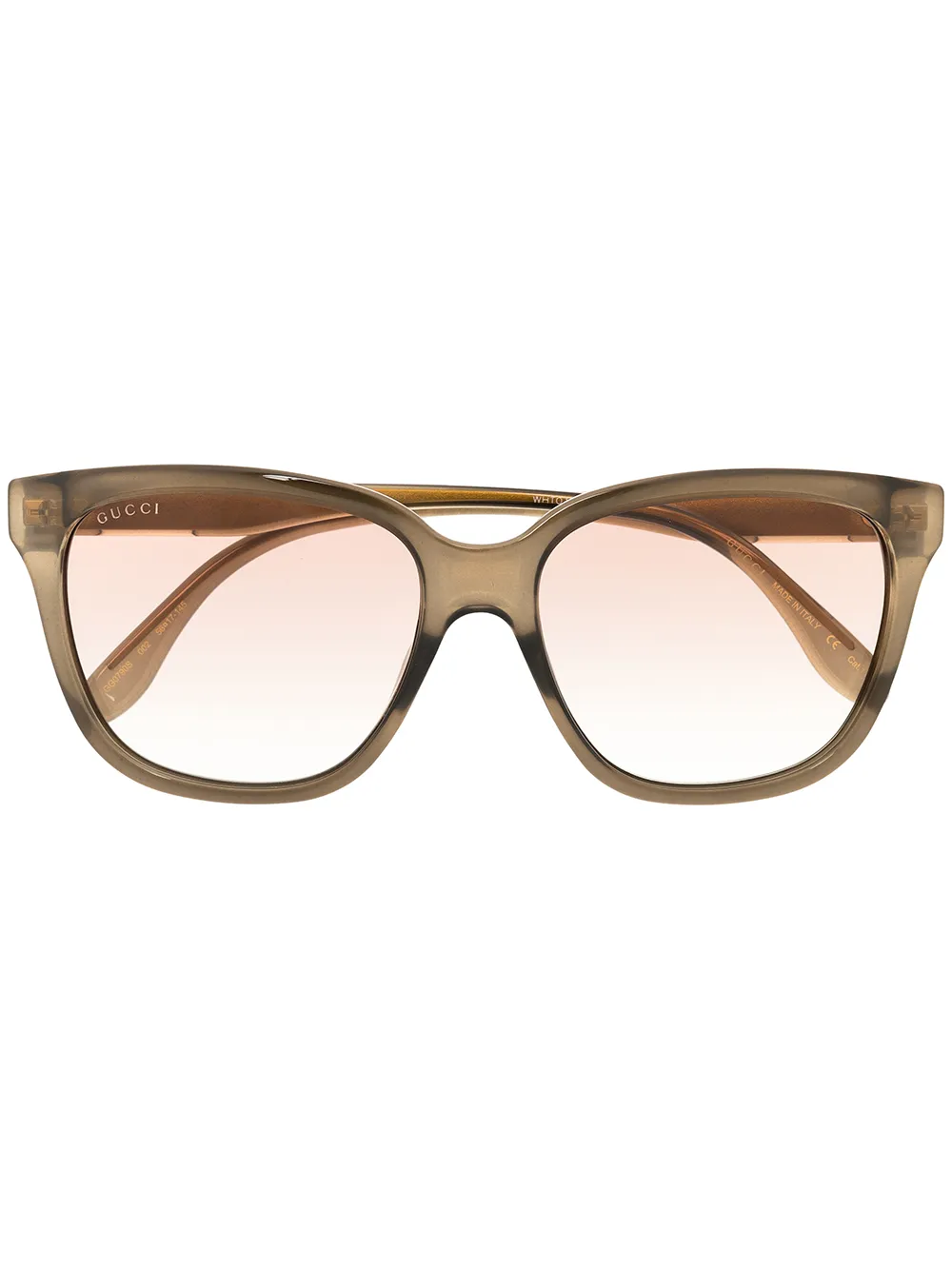 

Gucci Eyewear lentes de sol con armazón redonda - Marrón