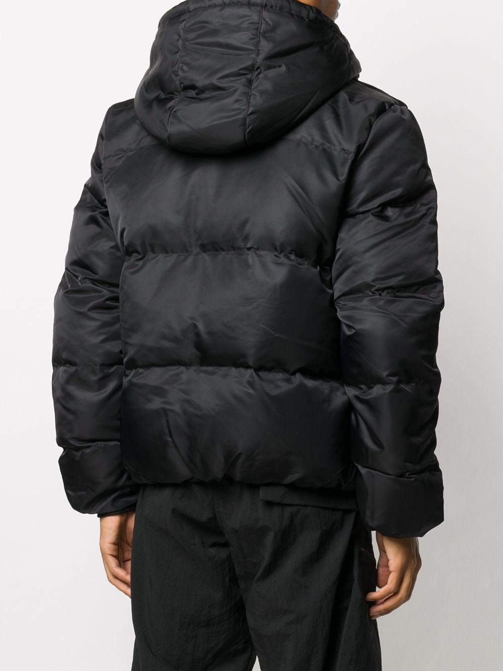 Shop Daily Paper Logo-print Down Jacket In Black
