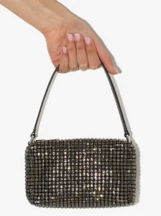 Black Heiress crystal rhinestone pouch bag展示图