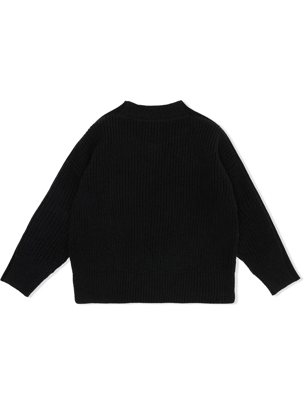 BURBERRY EMBROIDERED LOGO CABLE-KNIT JUMPER