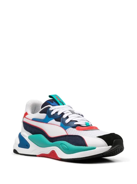 puma panelled colourblock lace up casual shoes