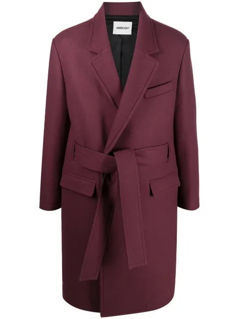 AMBUSH belted single-breasted coat