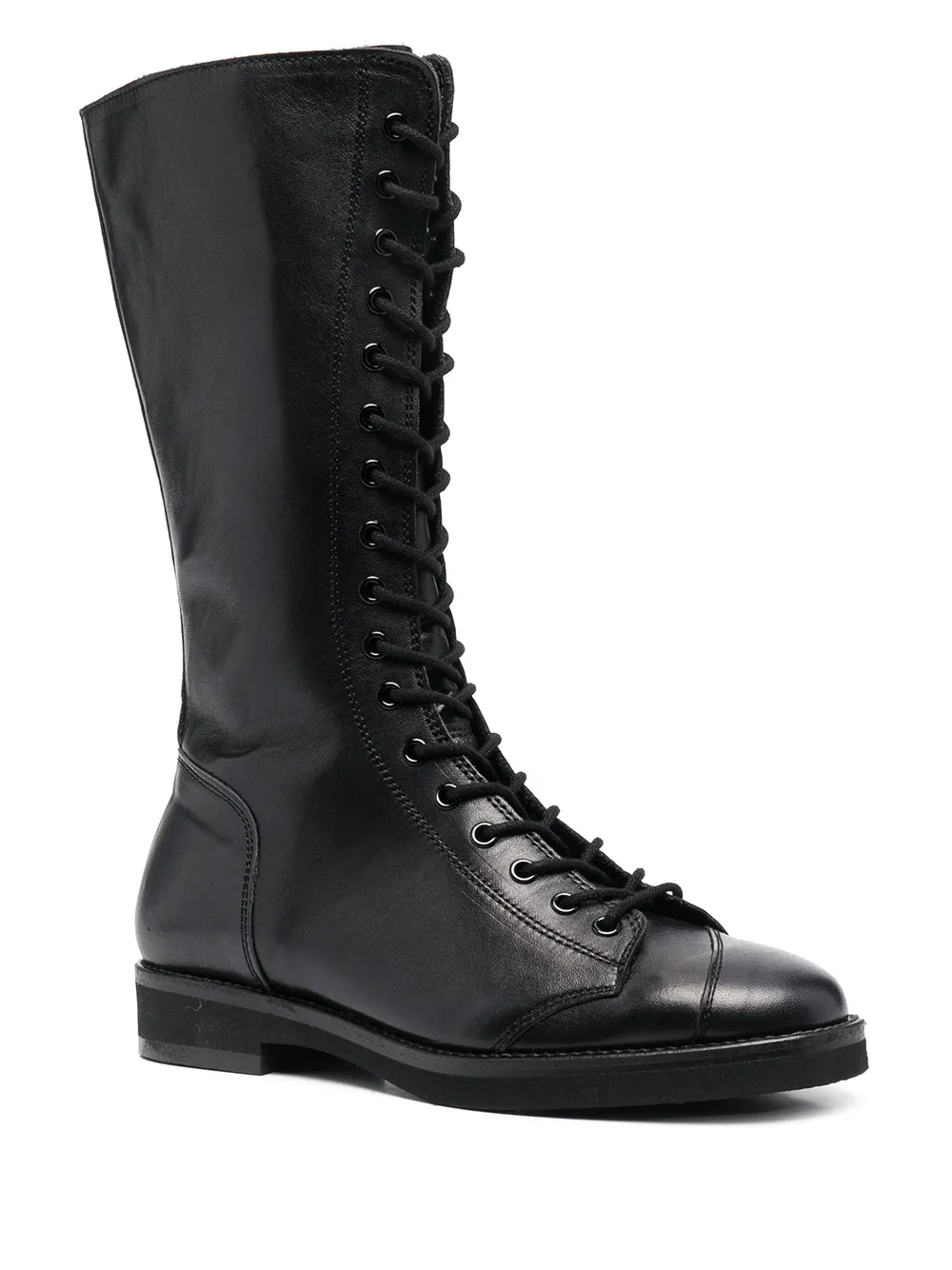 lace-up leather military boots