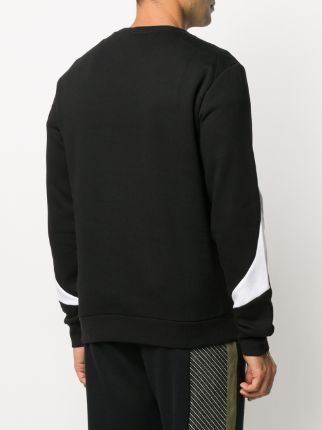 contrast-panel embossed-logo sweatshirt展示图