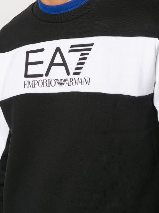 contrast-panel embossed-logo sweatshirt展示图