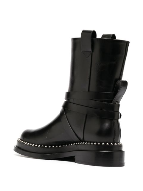 Ermanno Scervino Studded Leather Ankle Boots - Farfetch
