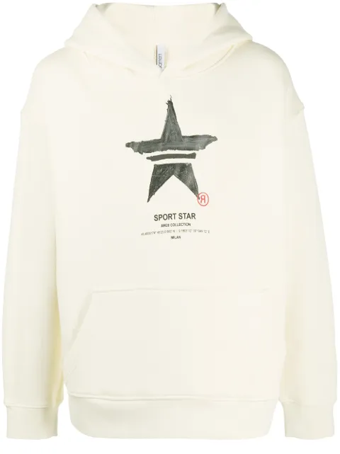 Neil Barrett hand-painted Sports Star print hoodie