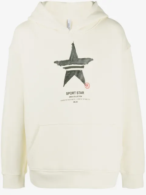 Neil Barrett hand-painted Sports Star print hoodie