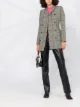 Image 2 of Marine Serre houndstooth print panelled longline blazer