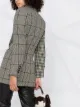 Marine Serre houndstooth print panelled longline blazer