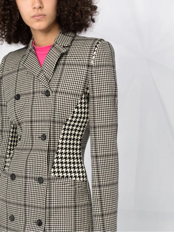 houndstooth longline blazer