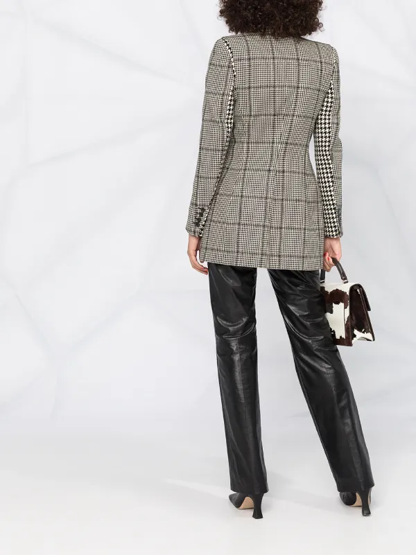 houndstooth longline blazer