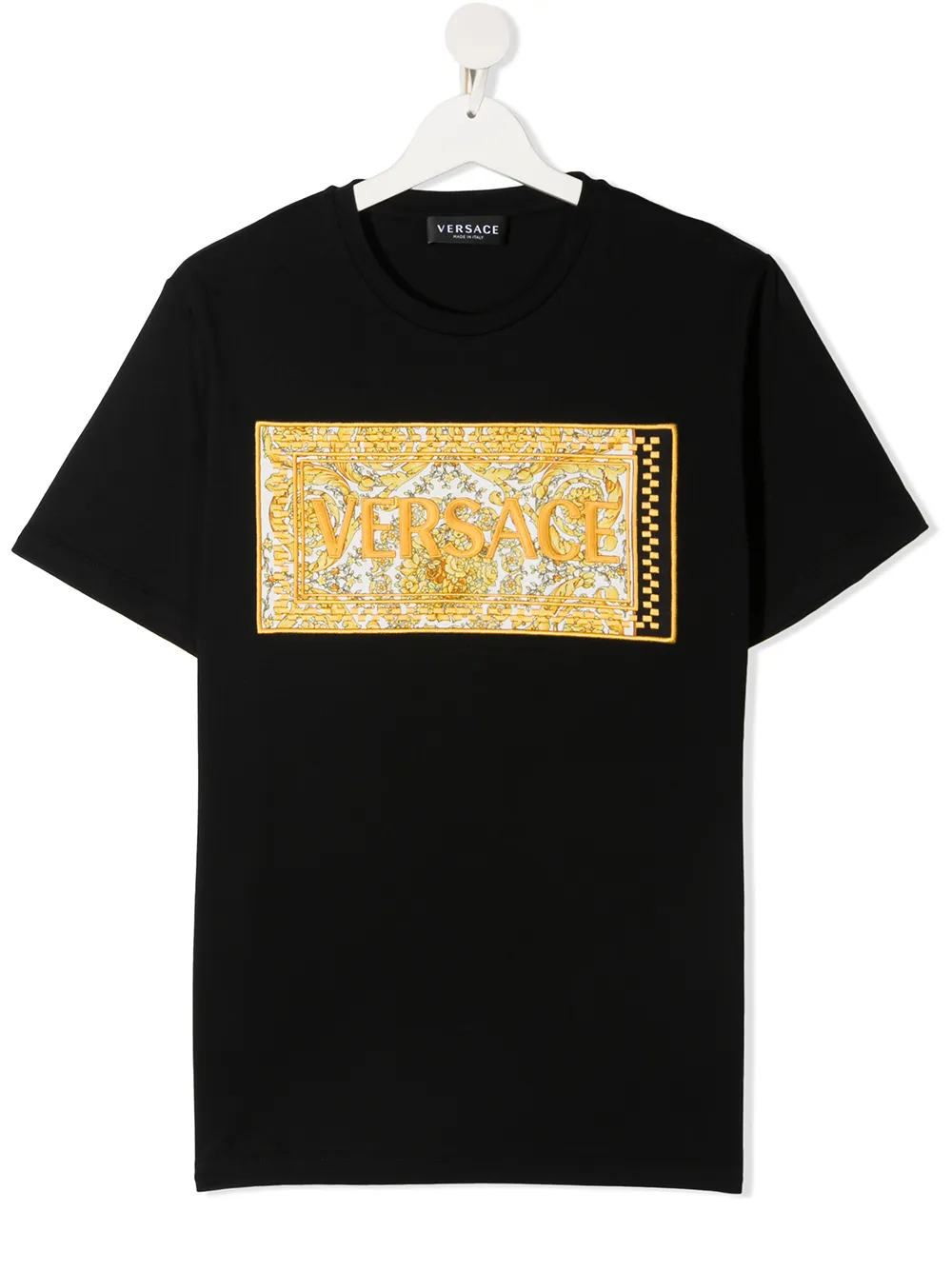 фото Young versace футболка с вышитым логотипом