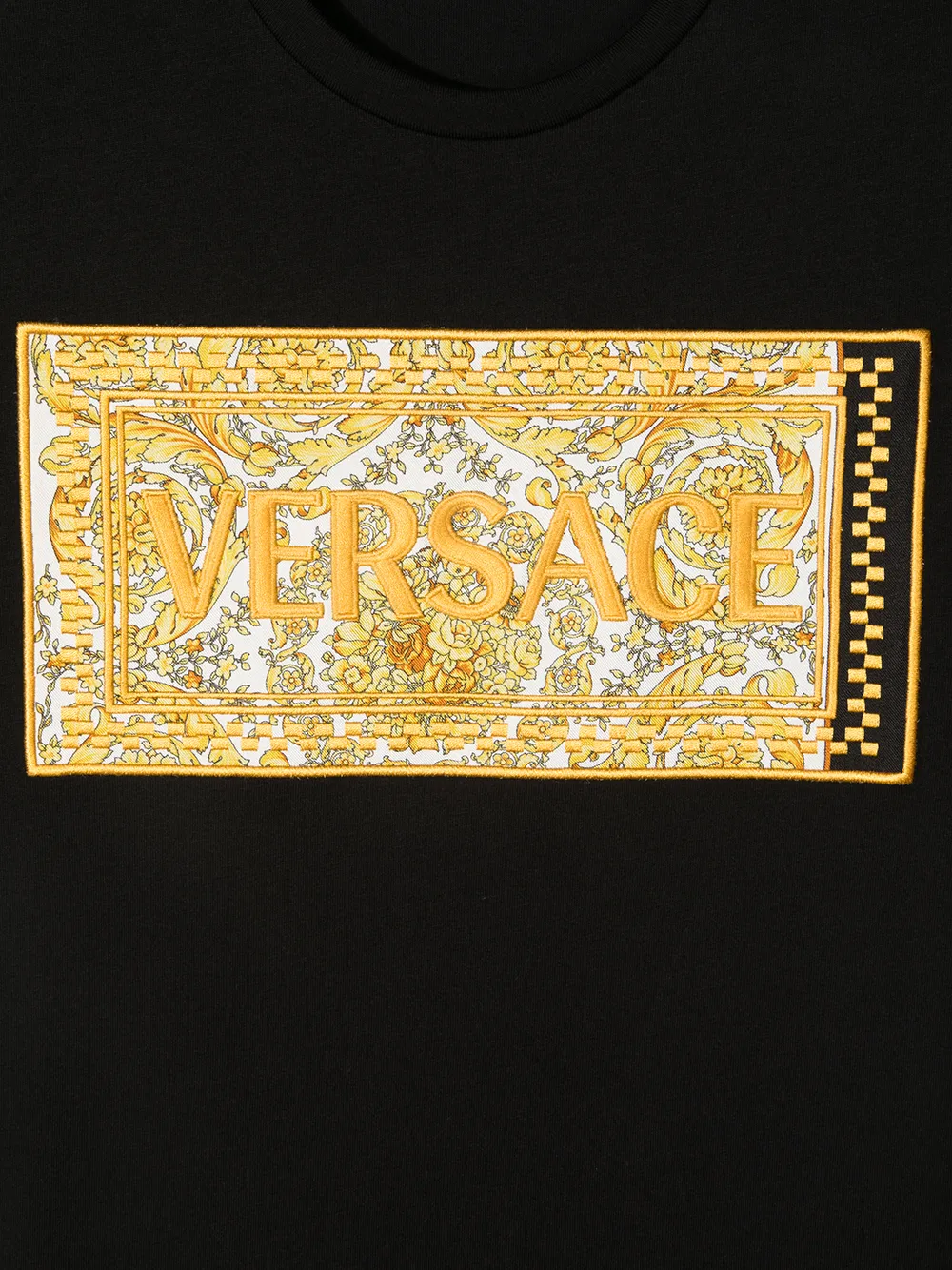 фото Young versace футболка с вышитым логотипом