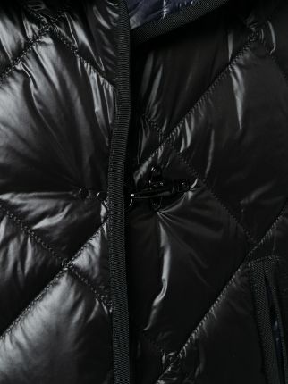 diamond-quilted mid-length coat展示图