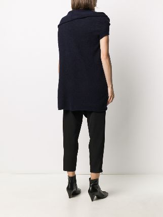 asymmetric short-sleeve knit jumper展示图