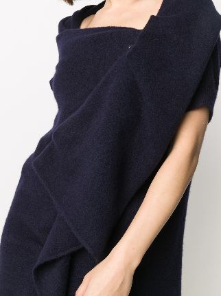 asymmetric short-sleeve knit jumper展示图