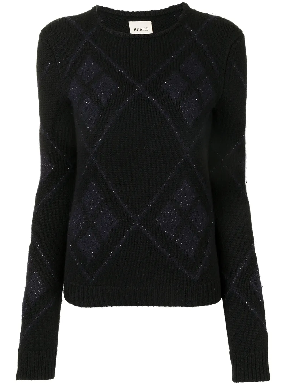 

KHAITE argyle-intarsia jumper - Black