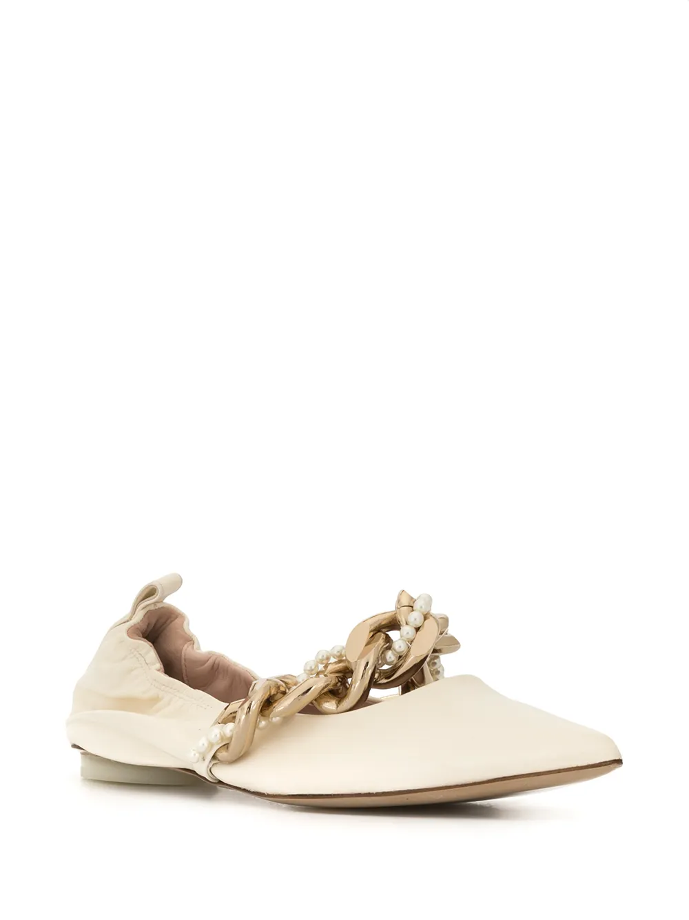 Image 2 of Simone Rocha chain-link detail ballerina shoes