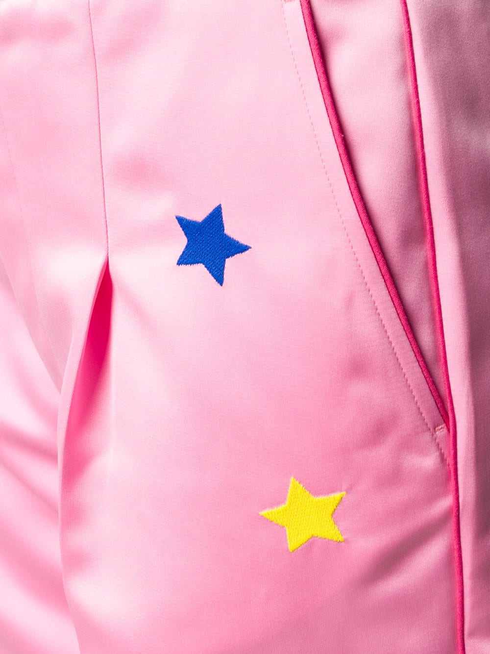 Shop Mira Mikati Star Embroidered Trousers In Pink