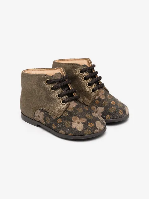 Pèpè metallic floral print boots