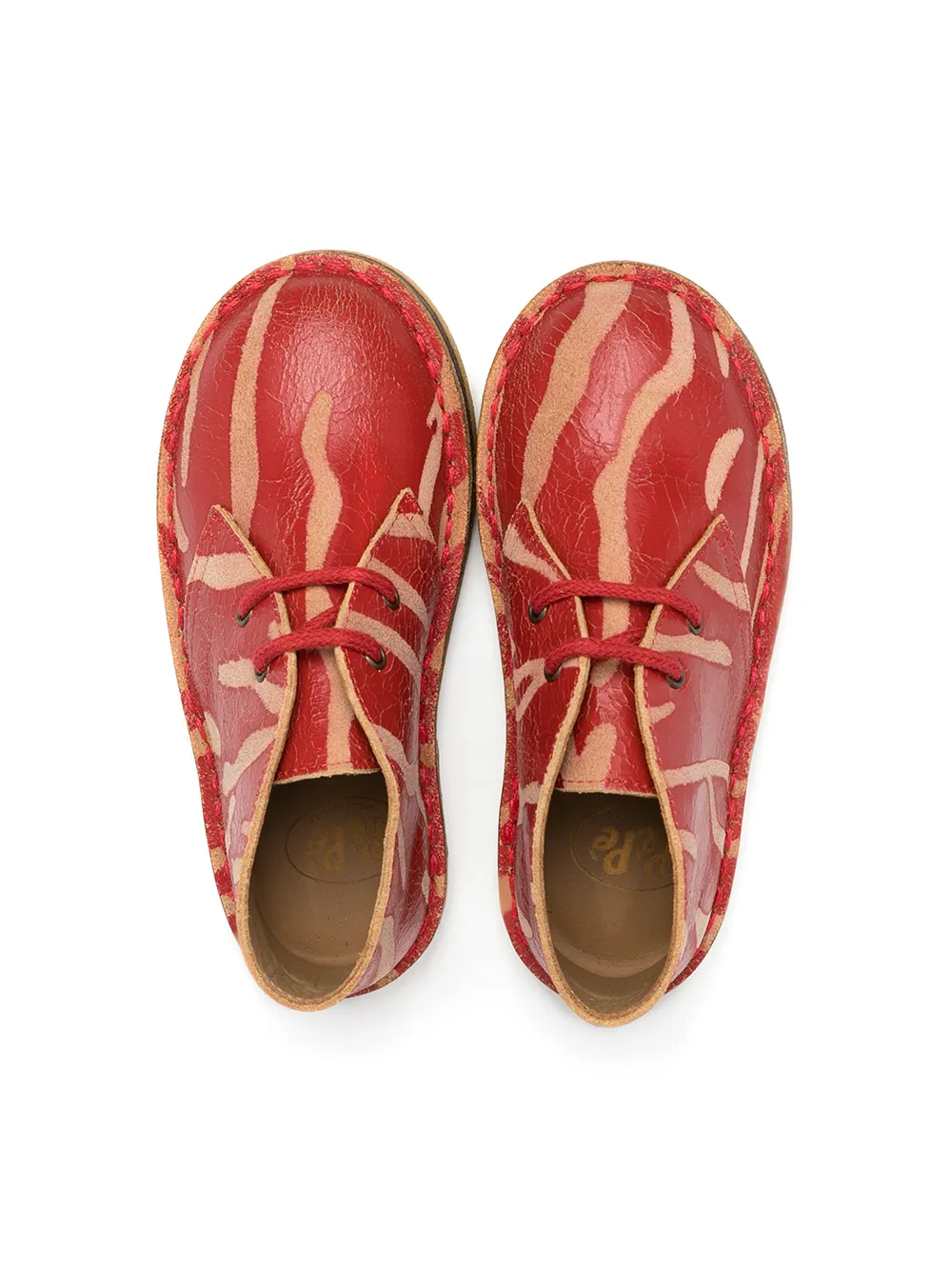Pèpè Tiger Print Ankle Boots In Red