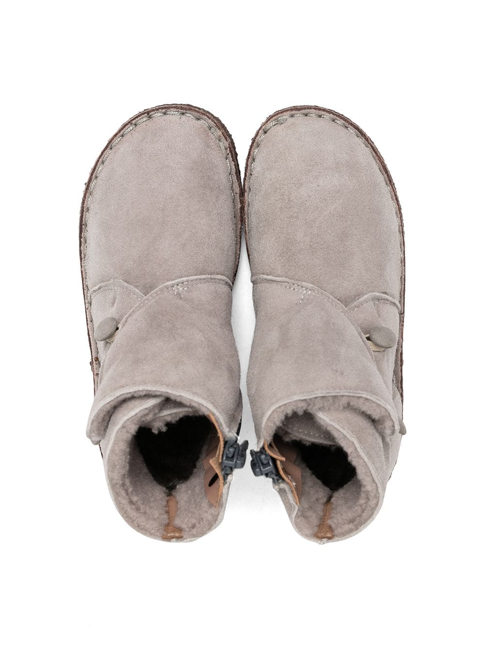 Shop Pèpè Buttoned Ankle Boots In Grey