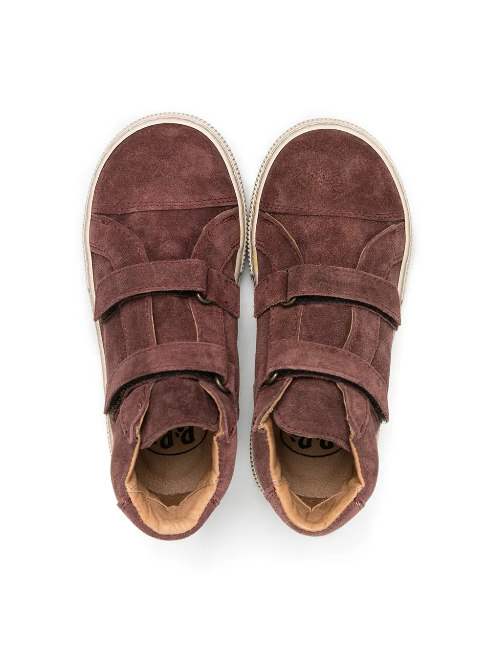  Pèpè High Top Sneakers Mit Klettverschluss   Braun 
