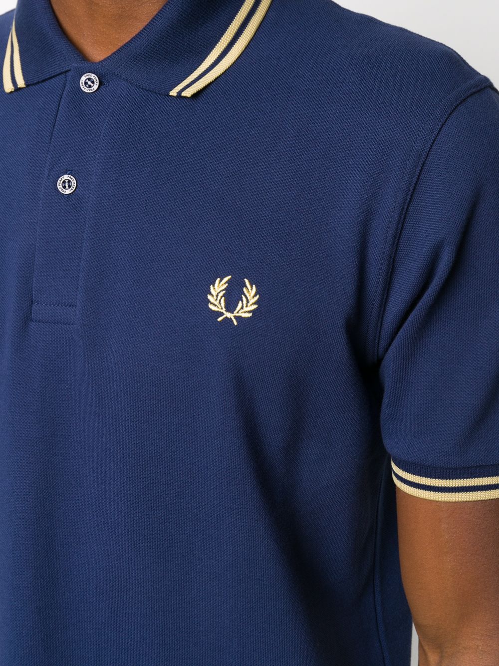 фото Fred perry рубашка поло из пике с вышитым логотипом