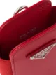 Prada triangle logo strap phone pouch