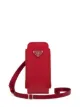 Image 1 of Prada triangle logo strap phone pouch