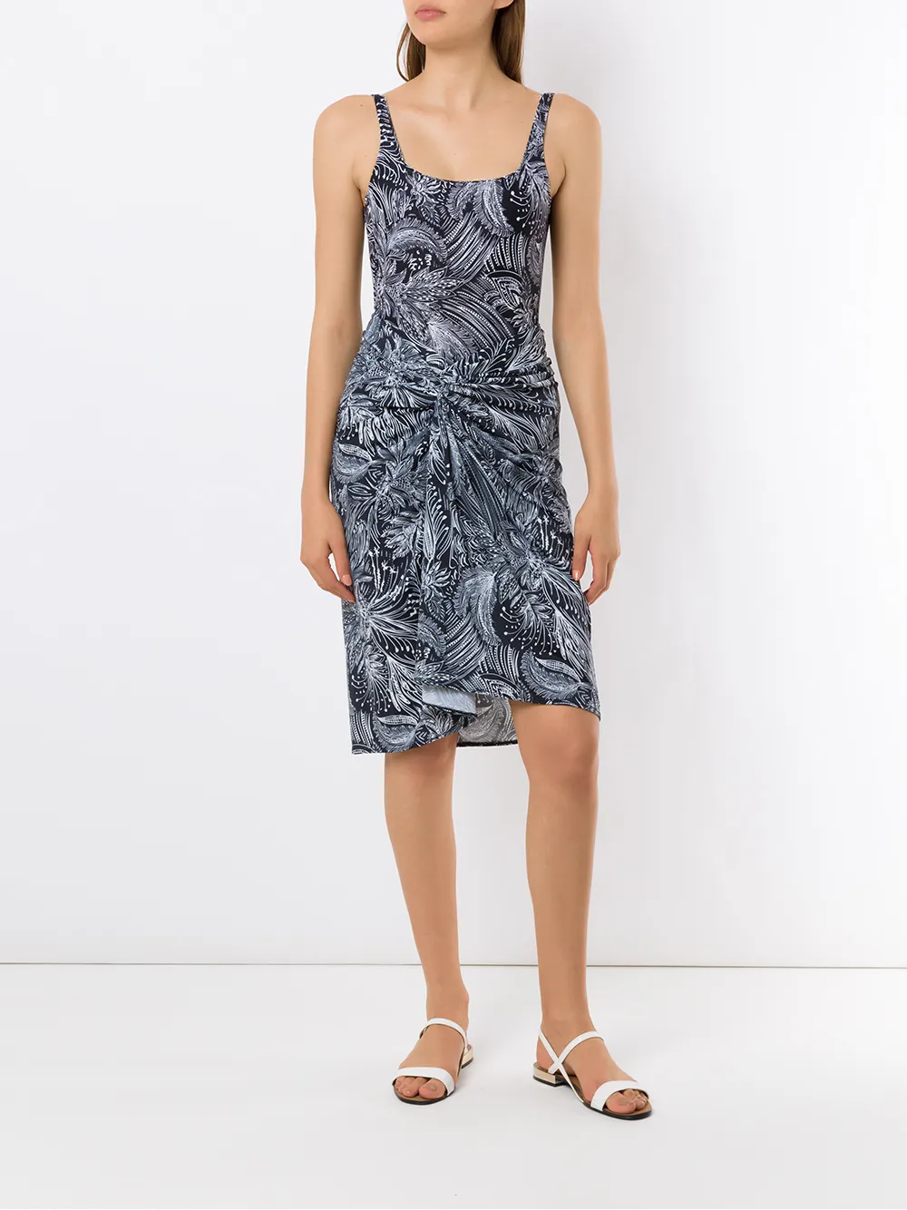 Shop Lygia & Nanny Orixá Printed Sarong In Black