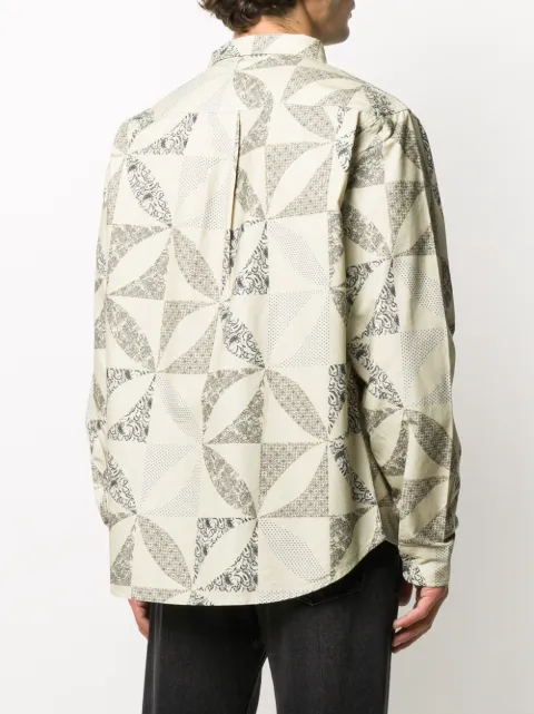 Shop Stussy quilt pattern shirt with 