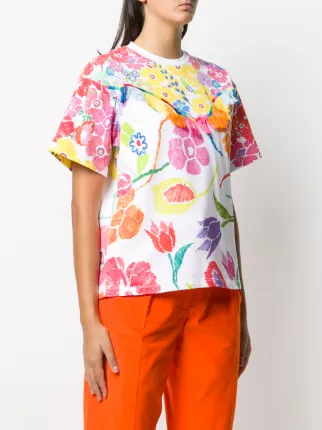 floral print T-shirt展示图