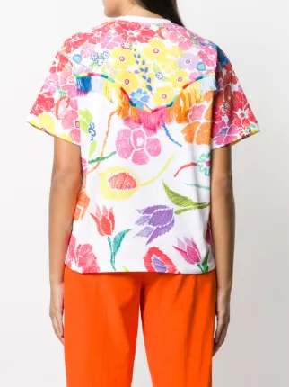 floral print T-shirt展示图