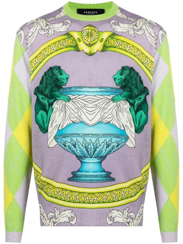 versace print jumper