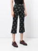 Comme Des Garçons Pre-Owned pantalones capri de terciopelo con uvas estampadas