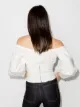 Reformation Truffle off-shoulder corset top