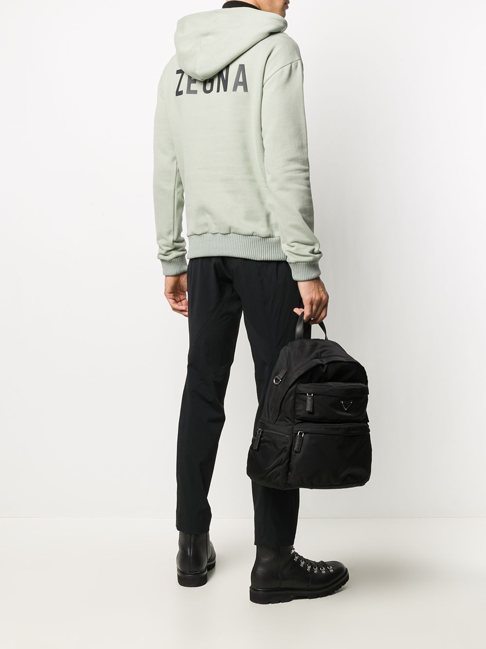 фото Ermenegildo zegna logo print hoodie