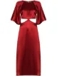 Image 1 of Reformation high-shine cut-out silk dress